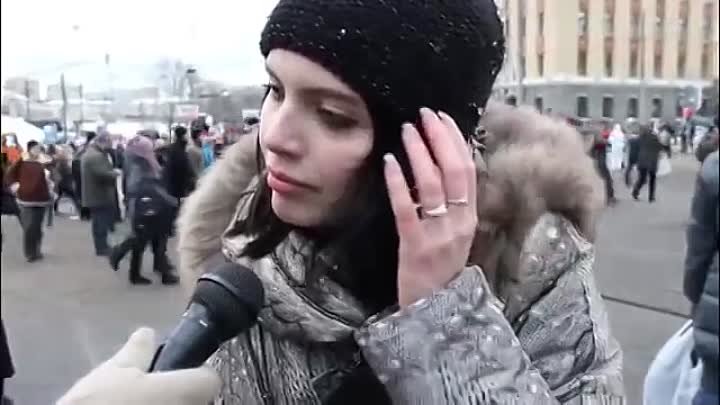 Глупенькая девочка из оппозиции. Путин выборы Опрос интервью Жесть