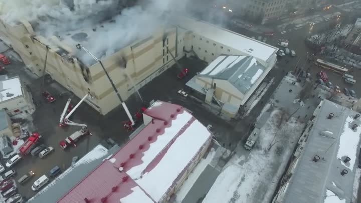 ПОЖАР В КЕМЕРОВО ТЦ Зимняя вишня 25.03.2018