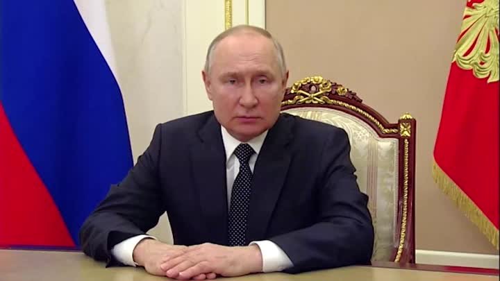 Владимир Путин в видеообращении на пленарном заседании Международног ...