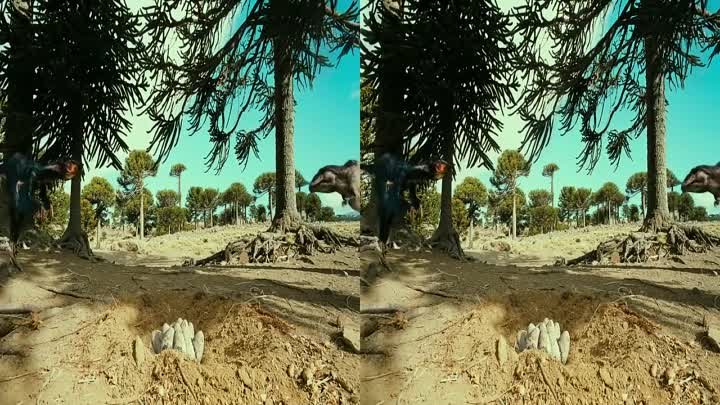 3D VR SBS - Dinosaur 1080p