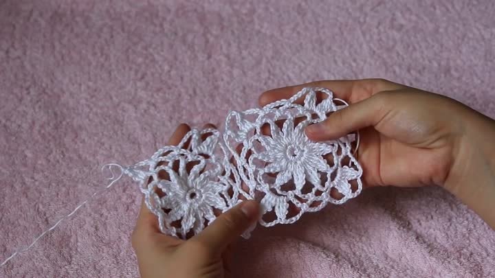 Вязание крючком. Crochet. Соединение цветочных мотивов