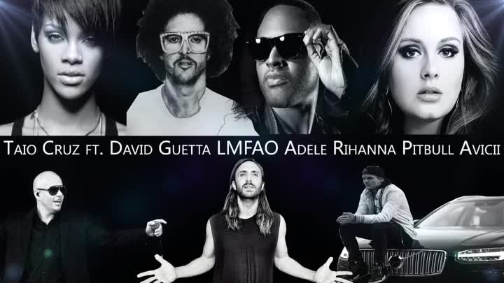 Taio Cruz ft. David Guetta LMFAO Adele Rihanna Pitbull Avicii - Elec ...