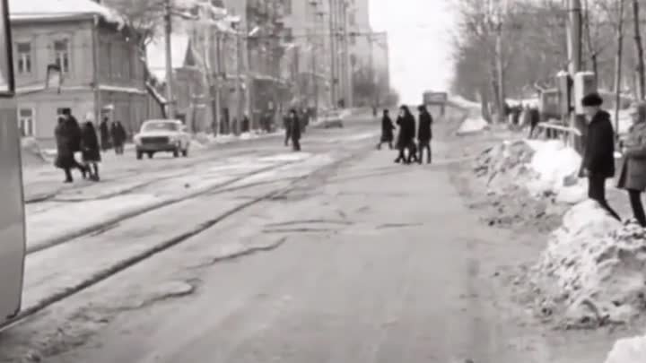 Зимний Куйбышев на трамвае в 1973