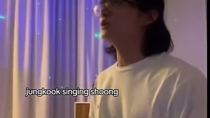 Jungkook singing Shoong by Lisa and Taeyang live🥹🥹 #jungkook #bts  ...