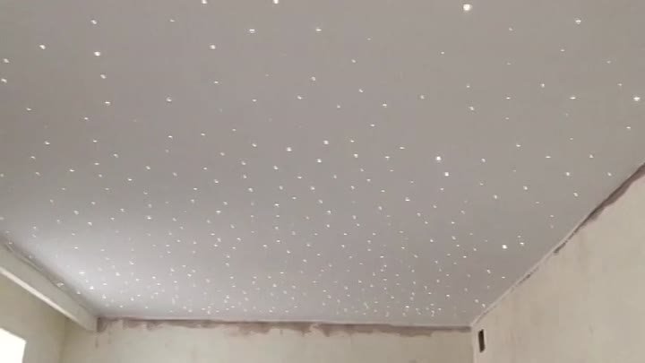 Потолки "Звездное небо" на белой ткани