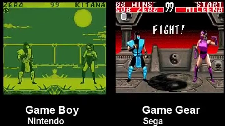 Mortal Kombat II - Game Boy and Game Gear comparison