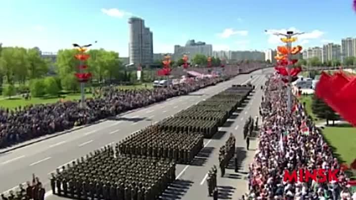Парад в Минске 9 мая русские и американцы на одной площади