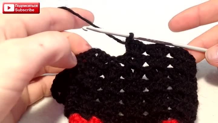 ☆Носочки - божья коровка вязание крючком ladybug socks crochet.