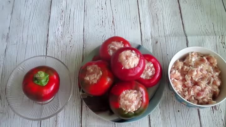 Заморозка перца фаршированного мясом и рисом на зиму