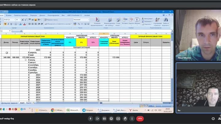 Фин план Алексей