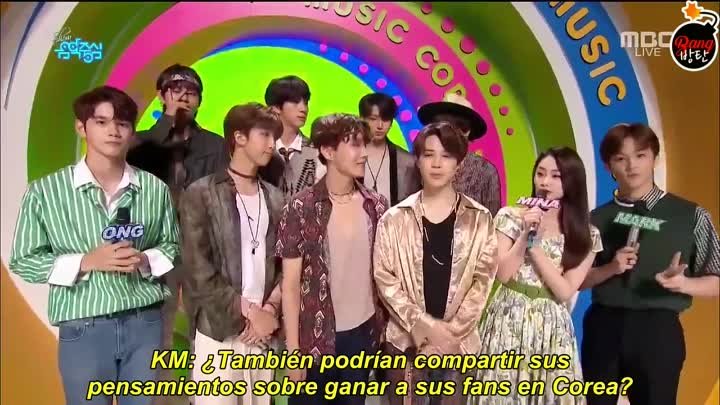 [Sub Español] 180526 🎥 _ Interview #BTS on Music Core ✨