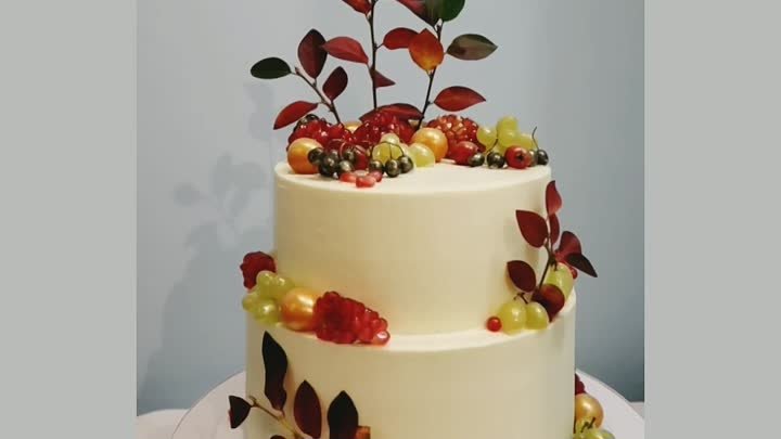 Торт для осенней свадьбы 💛🍁🍂