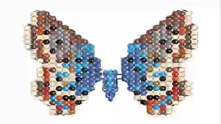 Бисерная бабочка голубянка. Плетение на проволоке. Мульт-мастер-класс