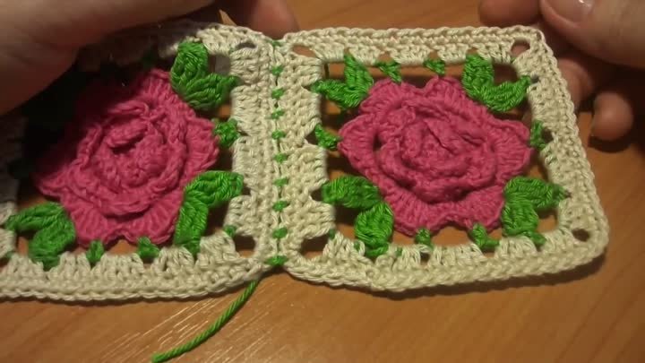 Соединение квадратов Compound squares Crochet