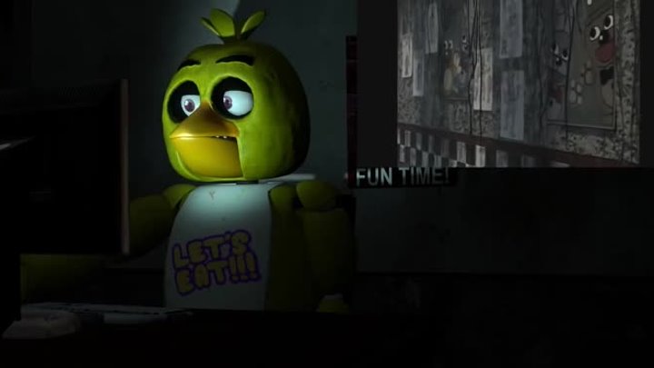 SFM- Chica Reacts to Five Nights At Freddy's 3 trailer (60 FPS)