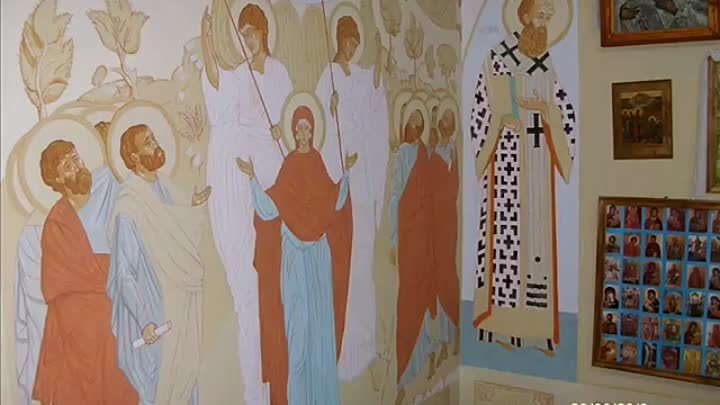 Роспись молельной комнаты в Алексисинском доме-интернате милосердия