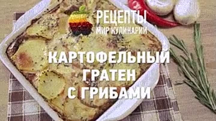 Картофельный гратен с грибами Записки Шеф Повара