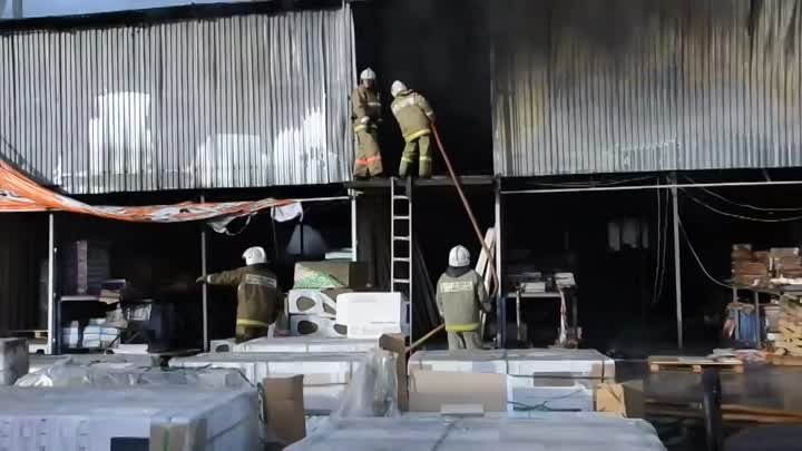 Пожар склада магазин Апельсин Рязань 20.11.2013