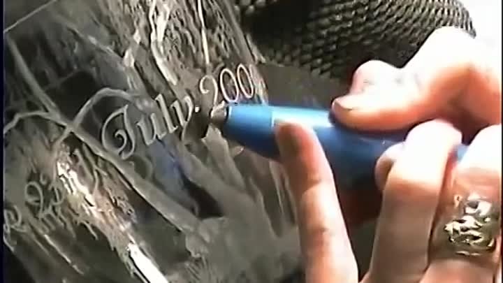 PART 2 - Glass Engraving - Christening goblet - Lesley Pyke_xvid