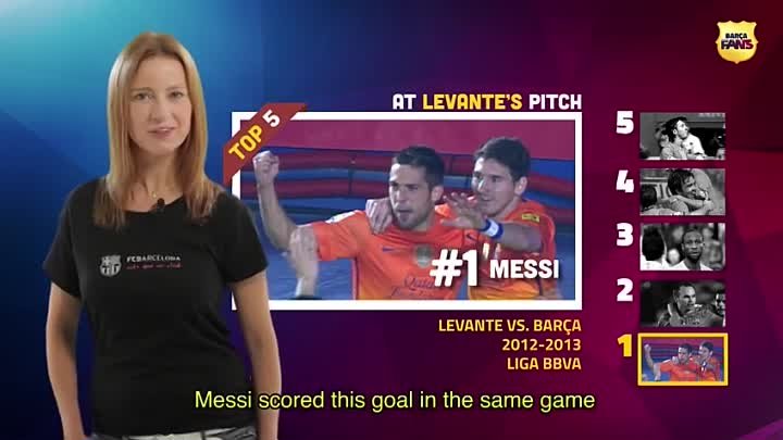 TOP5 ALL-TIME GOALS AT LEVANTE'S PITCH