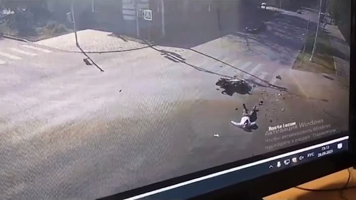 Мотоциклист влетел в УАЗ