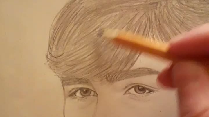 Процесс рисования портрета Шатунова 