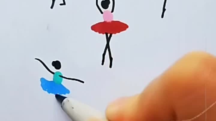 Рисуем изящных балерин