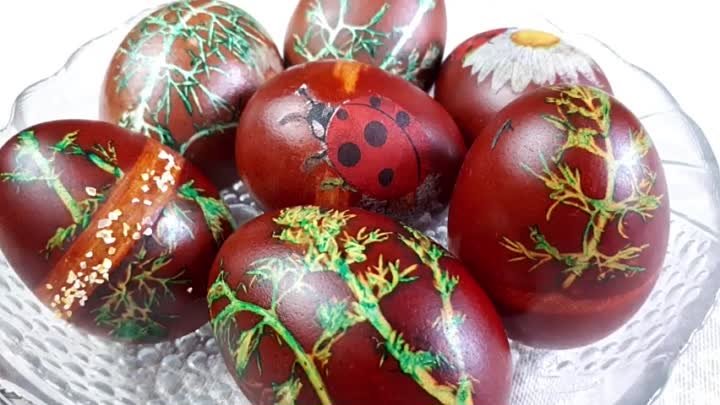 Как НЕОБЫКНОВЕННО КРАСИВО покрасить яйца на пасху Чем можно покрасить яйца