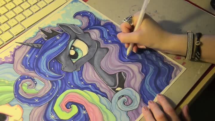 Speed drawing MLP - Two sisters׃ Celestia and Luna