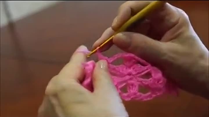 Узор трилистник крючком (shamrock pattern crochet)
