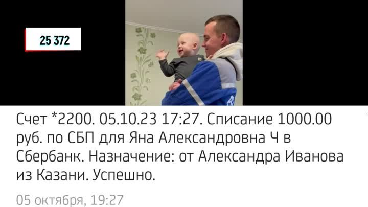 Отчет о сборах семье Алексея Чечкина