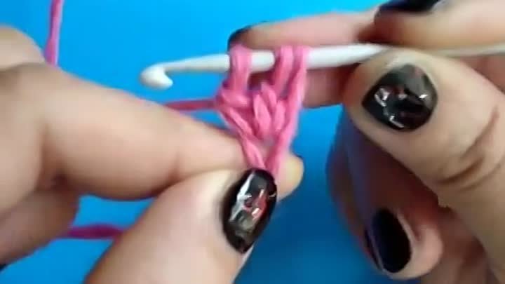 Вязание крючком -  Шнур шишечки 3 способ