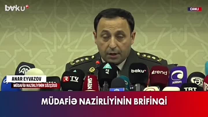 Müdafiə Nazirliyinin məlumatı.