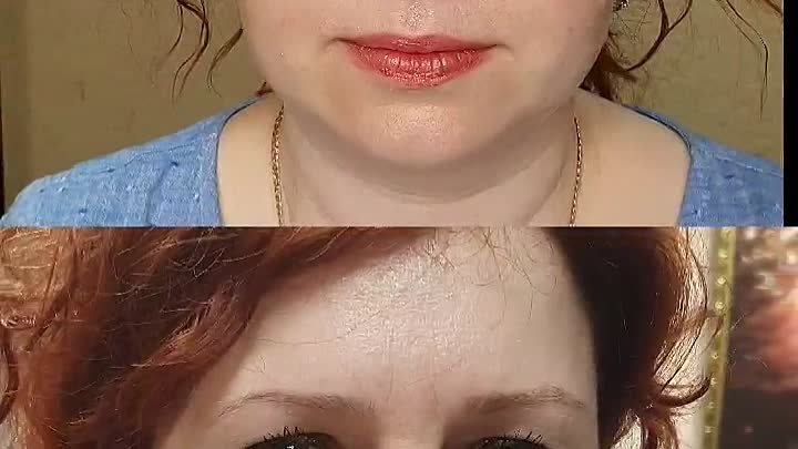 Бровки- перманентный макияж до и после
