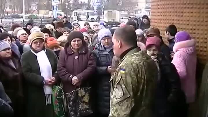 Митинг против мобилизации Краматорск 30 01 15