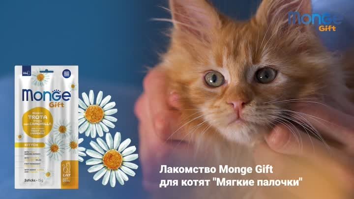 Monge Gift Kitten лакомство для котят колбаски с ромашкой