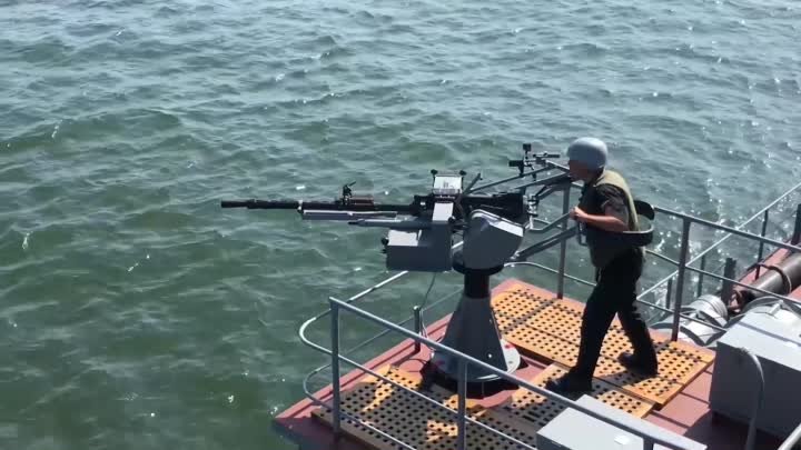 Артиллерийская стрельба по морским минам в рамках СКШУ «Центр-2019»