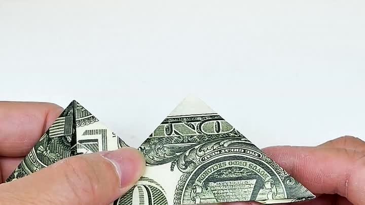 Сюрикен звезда оригами из денег