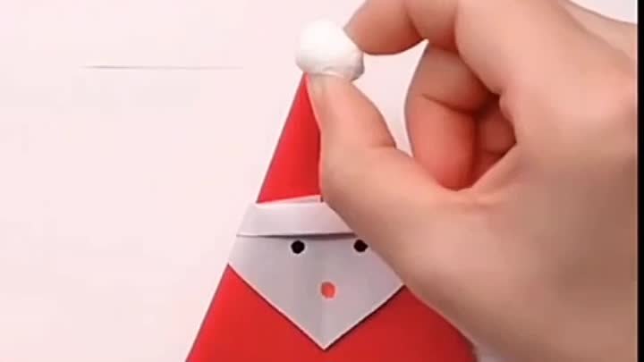 Техника оригами. Санта