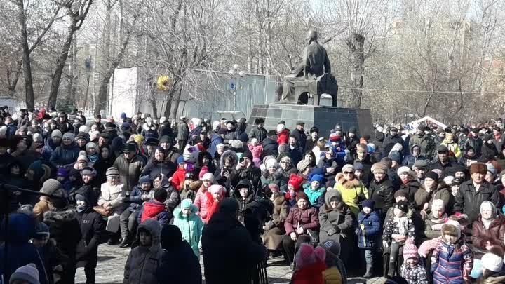 Проводы Широкой Масленицы. Организованный Союзом Казаков г. Семипала ...