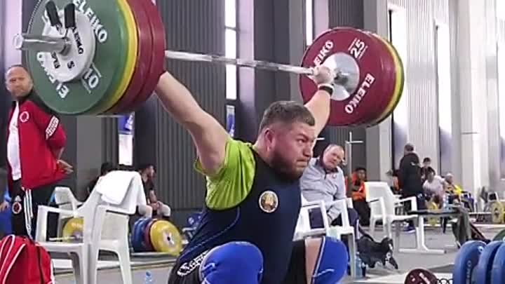 Андрей Арямнов (BLR) - Snatch 180 kg on Training Hall European Champ ...