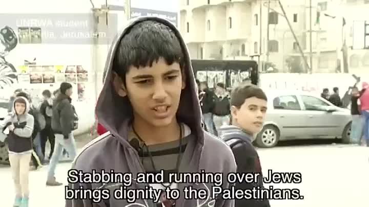 What Palestinian schools teach the kids - Shoking! Meanwhile water, electicity, internet, food come from the jews