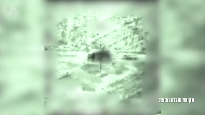 Удар израильского самолета по сирийской батарее ПВО.mp4
