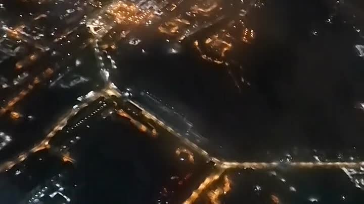 Ночной Корсаков с борта самолета. https://t.me/tourismKunashirShikotan

