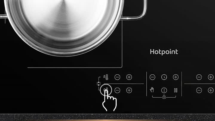 Функция Booster¹ в индукционной варочной панели Hotpoint