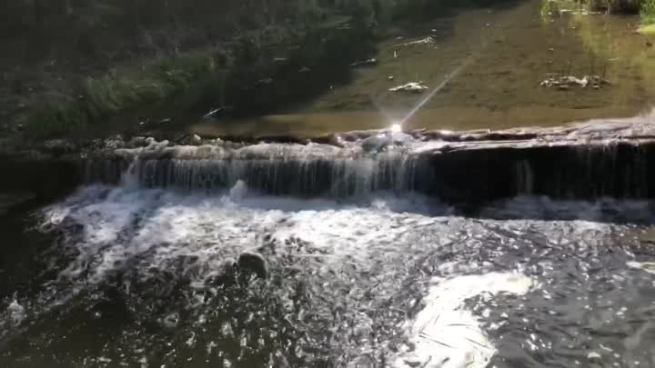 Успенский водопад, раньше здесь была мельница. Село Успенка, Мошковский район. Новосибирская область.