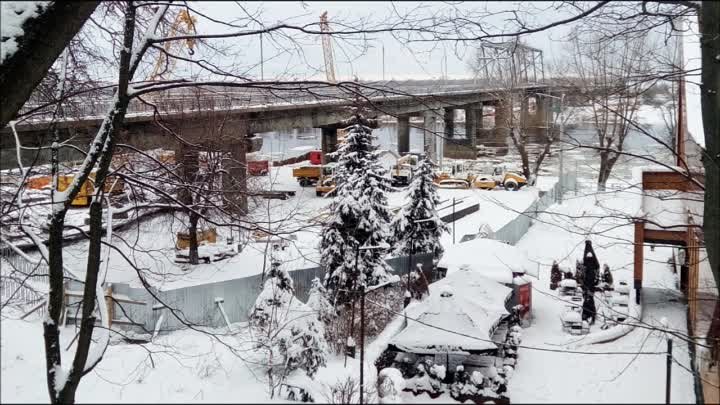 Демонтаж моста в Мозыре