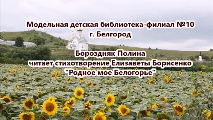 Бороздняк Полина Родное мое Белогорье.