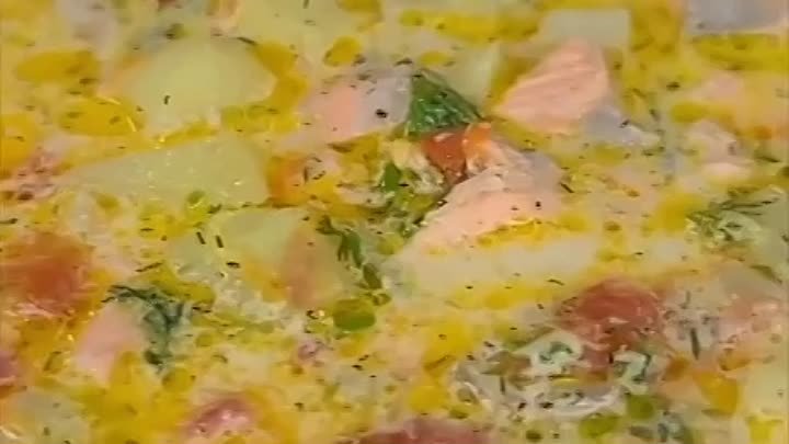 суп с лососем