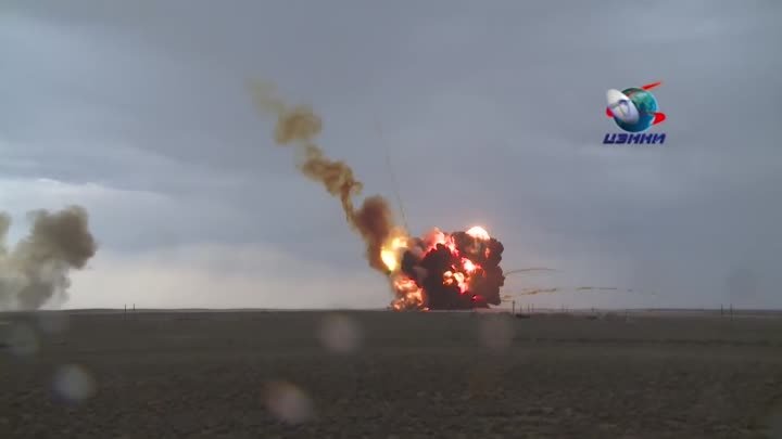 Proton M rocket explosion July 2 2013 slow motion full HD